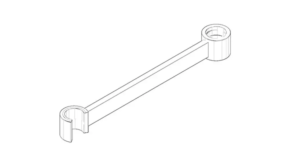 DORNBRACHT Halter ERSATZTEILE 04172002900 275 x 35 x 30 mm Chrom, 04172002900-00 Galeriebild 1